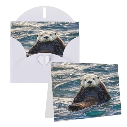 Eekstdbn Grußkarten Seeotter Grußkarte mit allen Anlässen, Einladung, Urlaubskarte, Jubiläumskarte von Eekstdbn