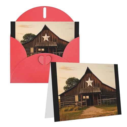 Eekstdbn Grußkarten Vintage Country Rustikale Texas Star Ranch Grußkarte mit allen Anlässen Karten Einladung Urlaub Karte Jubiläumskarte von Eekstdbn
