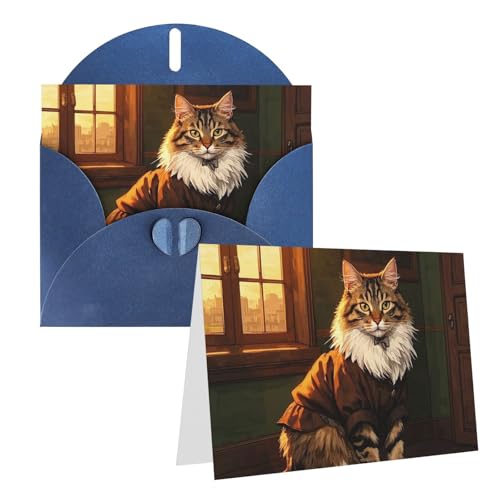 Eekstdbn Grußkarten Vintage Katze Grußkarte mit allen Anlässen Karten Einladung Urlaub Karte Jahrestag Karte von Eekstdbn