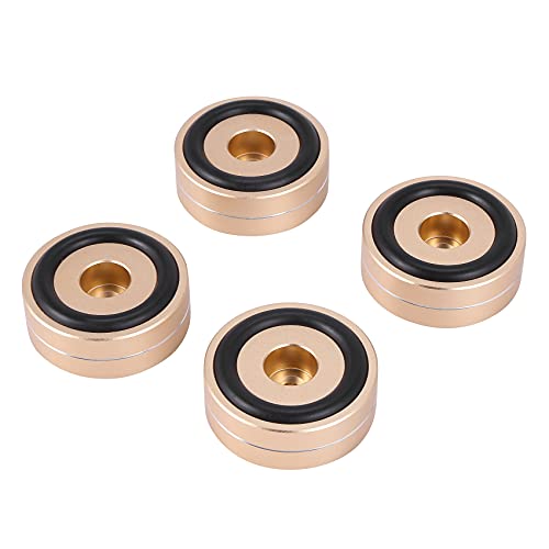 Eeuye 4PCS Turntable Isolation Feet Pads Aluminium-Lautsprecherspitzen StandfußKegel Basismatte für Audio-SoundverstäRker von Eeuye