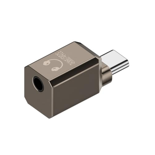 Eeuye Typ-C auf 3,5 mm Audioadapter, 32 Bit/384 kHz Dekodierungschip, USB-C-Kopfhöreranschlusskonverter für Mobiltelefone, Gunmetal-Farbe Eeuye Typ-C auf 3,5 mm Audioadapter, 32 Bit/384 kHz Dekodierungschip, USB-C-Kopfhöreranschlusskonverter für Mobiltelefone, Gunmetal-Farbe von Eeuye