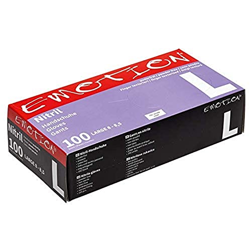 Efalock Emotion Nitrilhandschuhe, Größe L, Violett, 100 Stück von Efalock