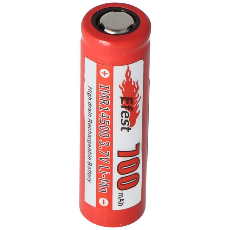 Efest IMR 14500 V1 - 700mAh 3,7V ungesicherter Li-Ion-Akku 50,1x14,15mm von Efest