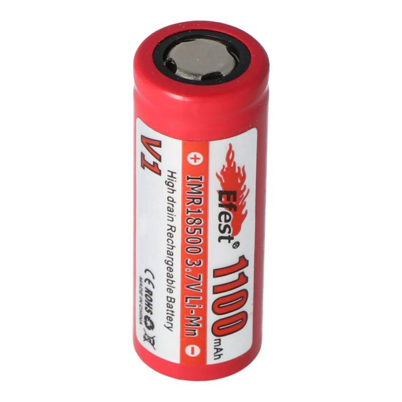Efest IMR 18500 V1 - 1100mAh 3,7V (Pluspol flach) von Efest