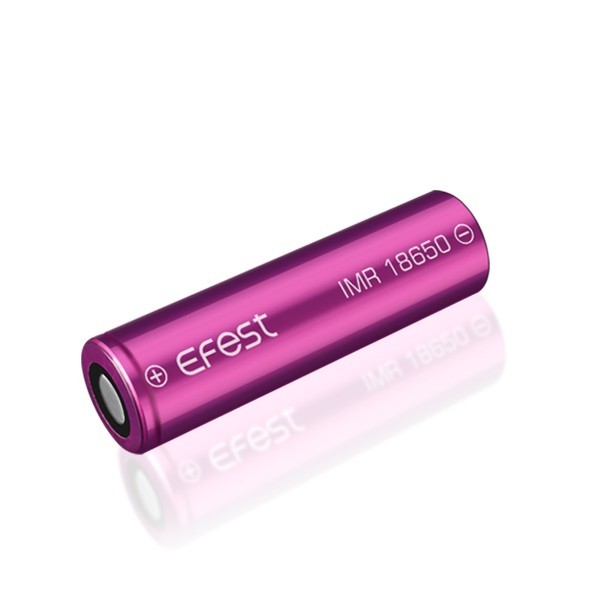 Efest Purple IMR 18650 2900mAh 3,6V - 3,7V min. 2820mAh typ. 2900MAh maximal 35A Stromabgabe (Flat Top) inkl. Akkuschutzbox von Efest