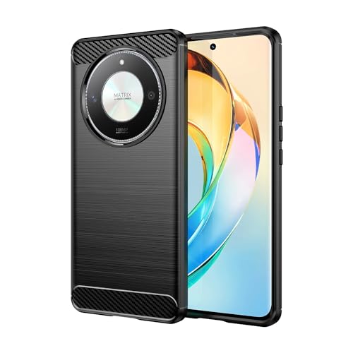 Effcotuo Handyhülle für Honor Magic 6 Lite Hülle, Ultra Thin Stoßfest Case Handyhülle Schutzhülle Shock Absorption passt Kompatibel mit Honor Magic 6 Lite Hülle - Schwarz von Effcotuo