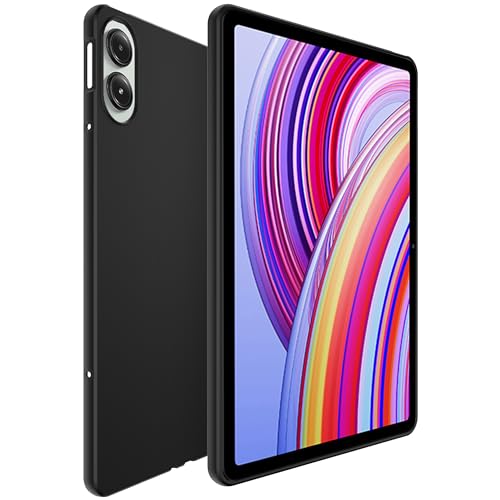 Effcotuo Handyhülle für Xiaomi Redmi Pad Pro 5G/4G /Poco Pad 12.1 Hülle, Ultra Thin Stoßfest Case Handyhülle Schutzhülle Shock Absorption passt Kompatibel mit Redmi Pad Pro 12.1 Hülle - Schwarz von Effcotuo