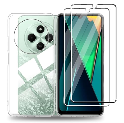 Effcotuo Hülle für Xiaomi Poco C75 / Redmi 14C/Redmi A4 5G Cover mit 2 Stücke für Panzerglas Displayschutzfolie Schutzfolie Durchsichtig Handyhülle Transparent Silikon TPU Schutzhülle Case Effcotuo Hülle für Xiaomi Poco C75 / Redmi 14C/Redmi A4 5G Cover mit 2 Stücke für Panzerglas Displayschutzfolie Schutzfolie Durchsichtig Handyhülle Transparent Silikon TPU Schutzhülle Case von Effcotuo