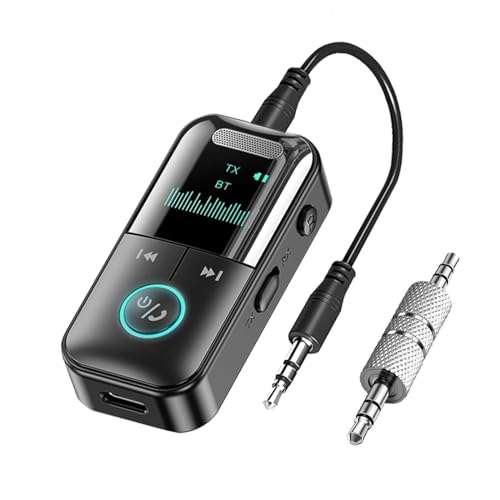Bluetooth 5.4 Transmitter Receiver- Wireless Aux Bluetooth Adapter 3.5mm Jack for Streaming, Bluetooth Transmitter for TV/Airplane/Car, Bluetooth Receiver for HiFi/Speaker/Headphones Bluetooth 5.4 Transmitter Receiver- Wireless Aux Bluetooth Adapter 3.5mm Jack for Streaming, Bluetooth Transmitter for TV/Airplane/Car, Bluetooth Receiver for HiFi/Speaker/Headphones von Effdrdfs
