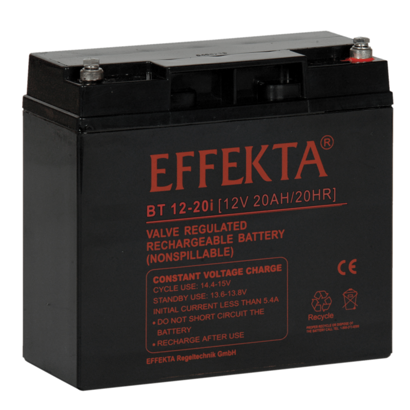 Effekta BT 12-20i Blei-Vlies Akku AGM VRLA 12V 20Ah von Effekta