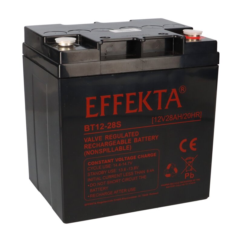 Effekta BT 12-28S Blei-Vlies Akku AGM VRLA 12V 28Ah von Effekta