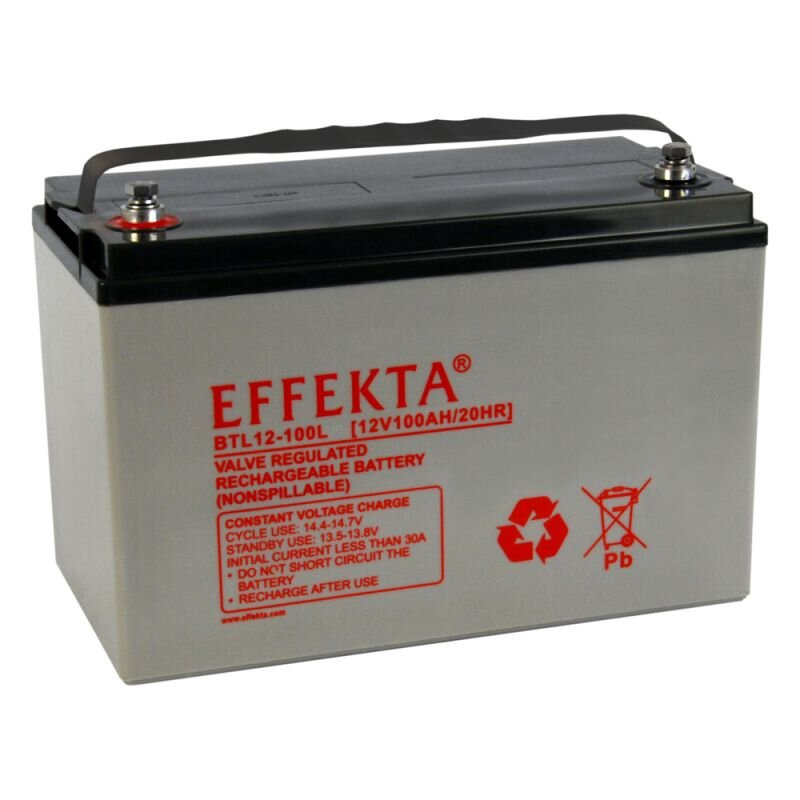 Effekta BTL 12-100L Blei-Vlies Akku AGM VRLA 12V 100Ah von Effekta