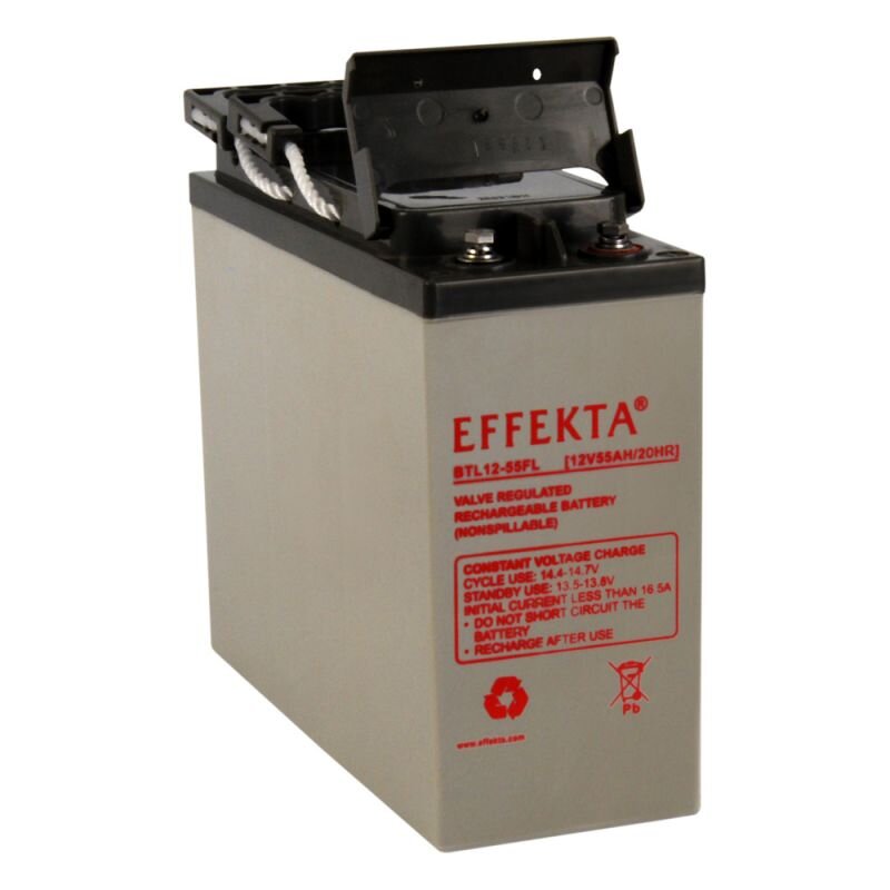 Effekta BTL 12-55FL Frontterminal AGM Akku VRLA 12V 55Ah von Effekta