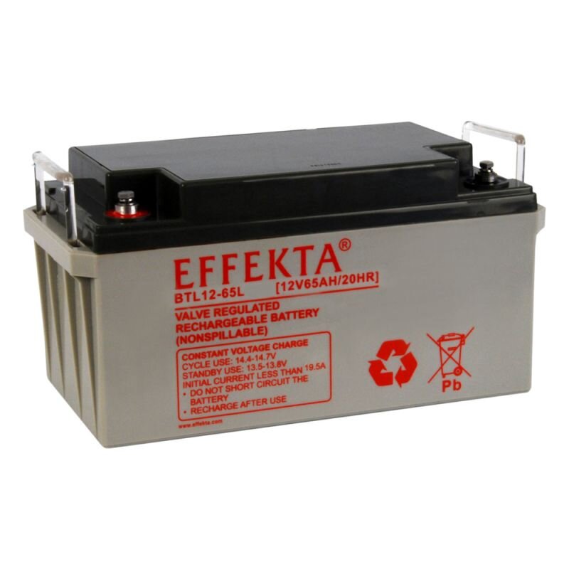 Effekta BTL 12-65L Blei-Vlies Akku AGM VRLA 12V 65Ah von Effekta