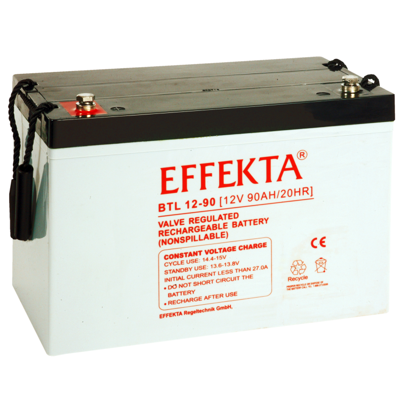 Effekta BTL 12-90 Blei-Vlies Akku AGM VRLA 12V 90Ah von Effekta