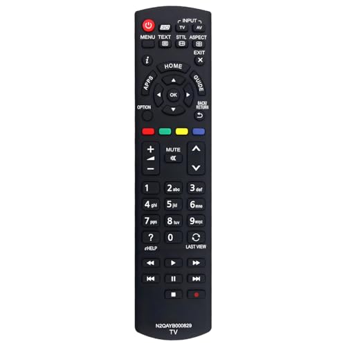 N2QAYB000829 Ersatzfernbedienung für Panasonic TV TX-55AXR630 TX-55AXW634 TX-60AS650B TX-60AS650E TX-60ASR650 TX-60ASW654 TX-L42ET60E TX-L42ET60Y TX-L44 7ET60E TX-L47ETW60 TX-L50ET60E TX-L50ETW60 N2QAYB000829 Ersatzfernbedienung für Panasonic TV TX-55AXR630 TX-55AXW634 TX-60AS650B TX-60AS650E TX-60ASR650 TX-60ASW654 TX-L42ET60E TX-L42ET60Y TX-L44 7ET60E TX-L47ETW60 TX-L50ET60E TX-L50ETW60 von Effireli