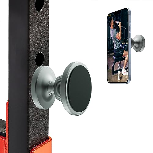 Efocakiox Doppelte magnetische Handyhalterung für das Fitnessstudio, magnetische Handyhalterung und Halterung für Videos und Fotos, haftet an jeder Metalloberfläche, entworfen für alle Handys, von Efocakiox