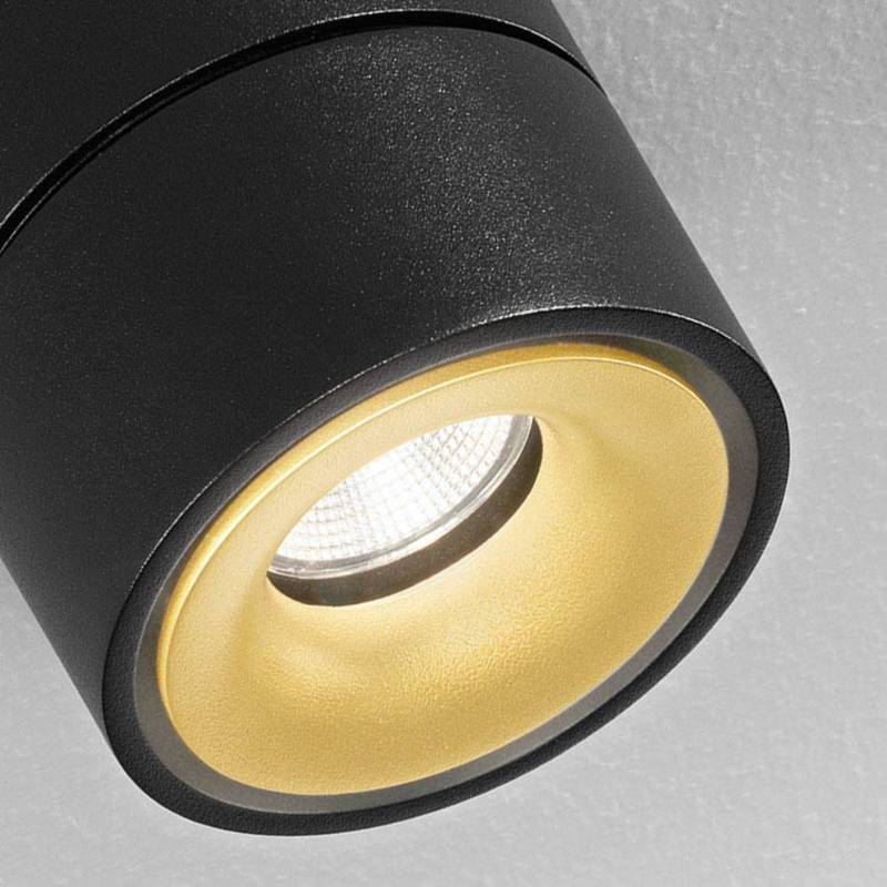 Egger DLS LED-Spot Clippo Duo, schwarz-gold, 2.700K von Egger Licht