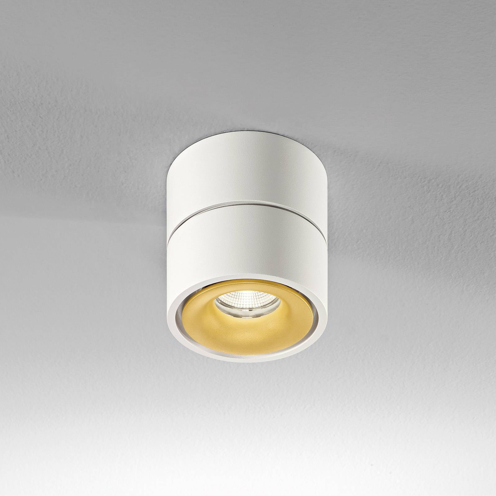 Egger Clippo LED-Deckenspot dim-to-warm weiß/gold von Egger Licht