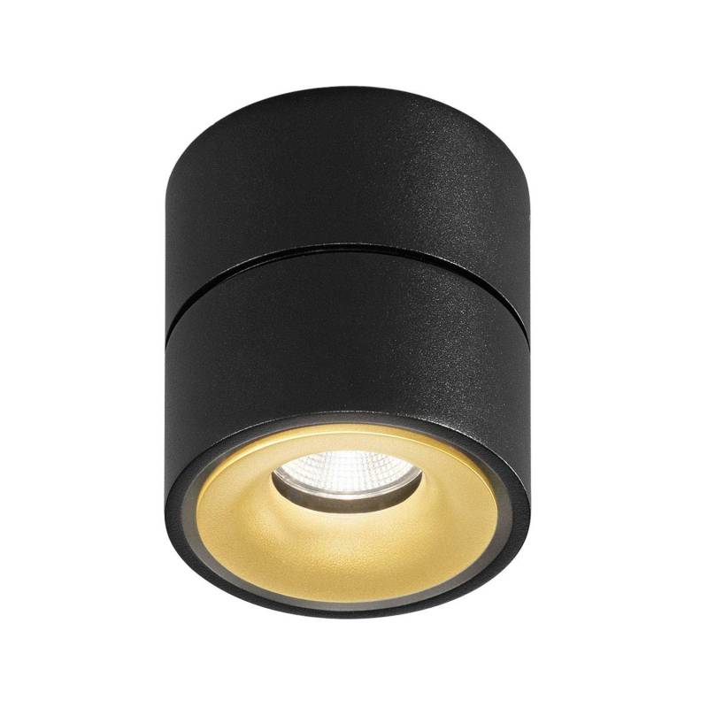 Egger Clippo S LED-Deckenspot, schwarz-gold von Egger Licht