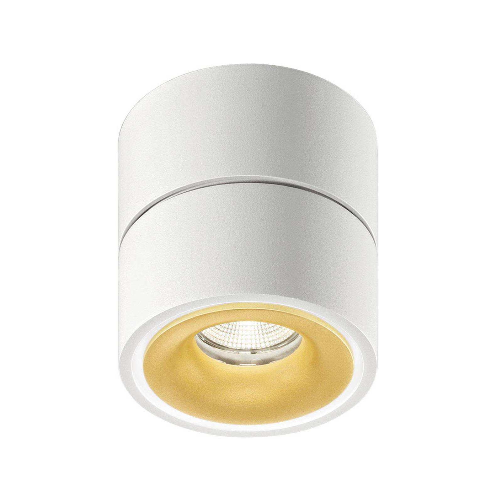 Egger Clippo S LED-Deckenspot, weiß-gold von Egger Licht