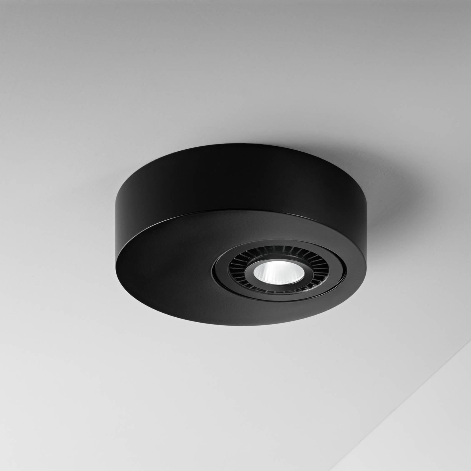 Egger Geo LED-Deckenleuchte mit LED-Spot, schwarz von Egger Licht