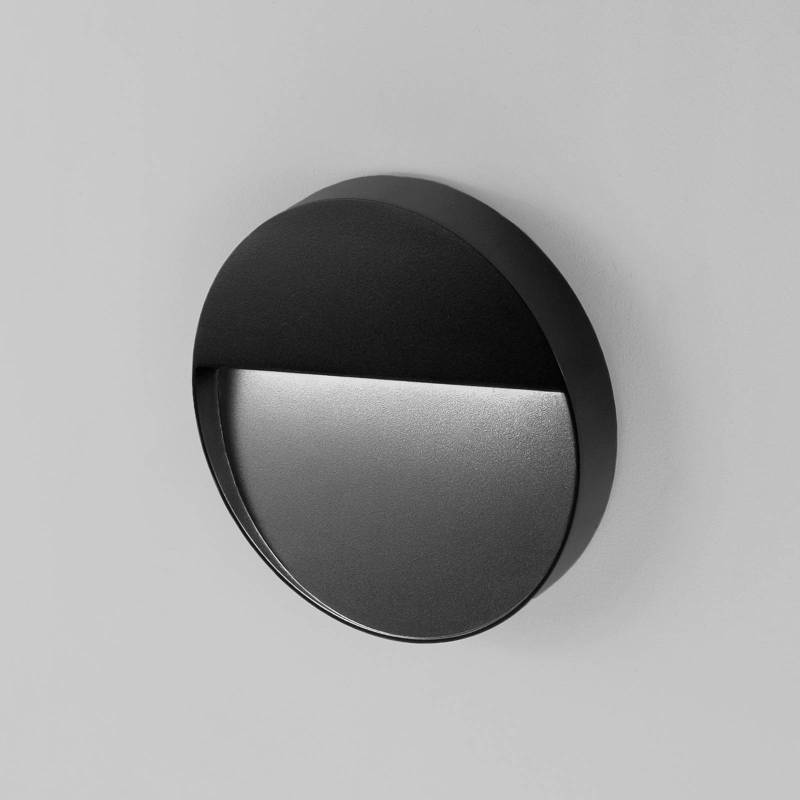 Egger DLS Außenwandlampe Vigo XL schwarz Ø 20 cm Alu 3.000 K von Egger Licht