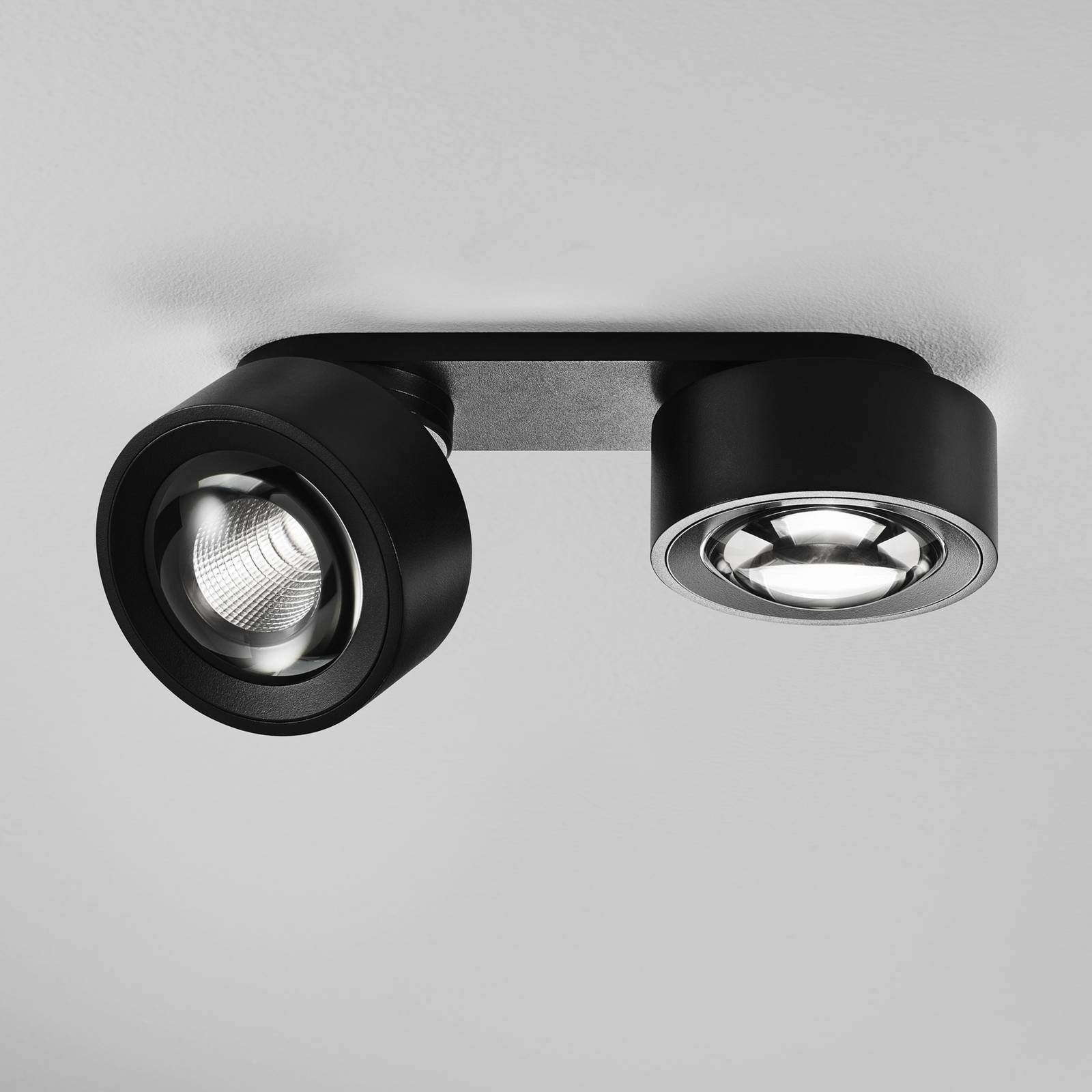 Egger DLS LED-Spot Clippo Optic Duo, schwarz/schwarz, DTW von Egger Licht