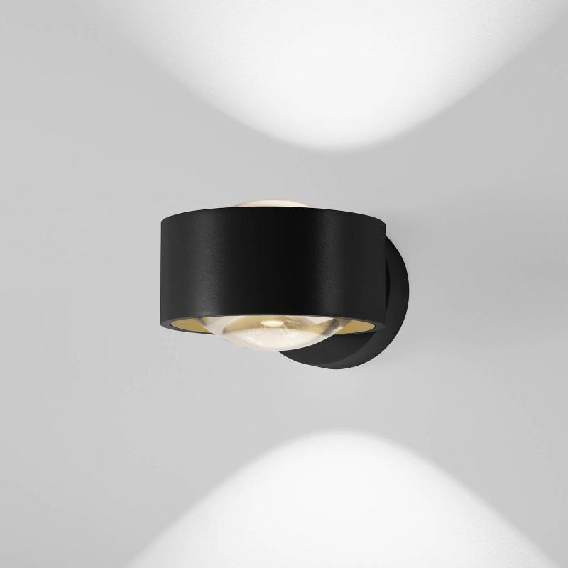 Egger DLS Wandlampe Clippo Optic, schwarz/gold, DTW, up/down von Egger Licht