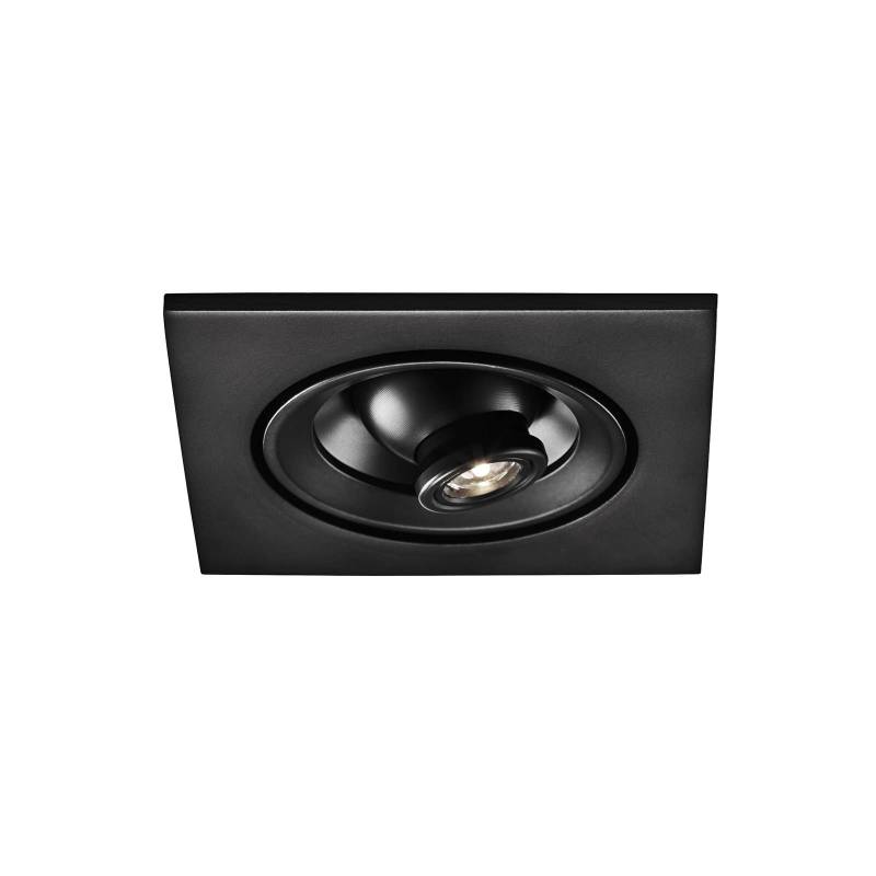 Egger DLS LED-Einbauspot Riga Zooom, eckig, schwarz, 3000K von Egger Licht