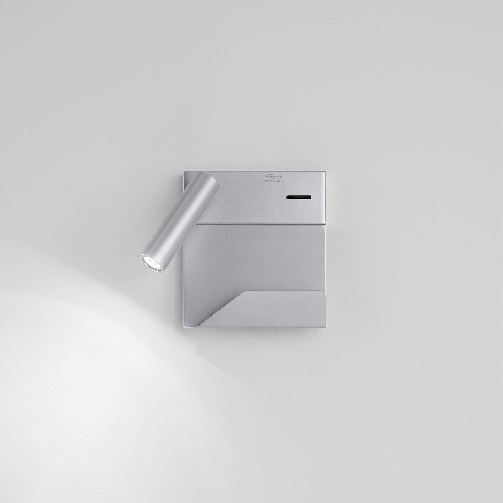Egger DLS LED-Wandleuchte Rona, USB-Port, Ablage Egger DLS LED-Wandleuchte Rona, USB-Port, Ablage von Egger Licht