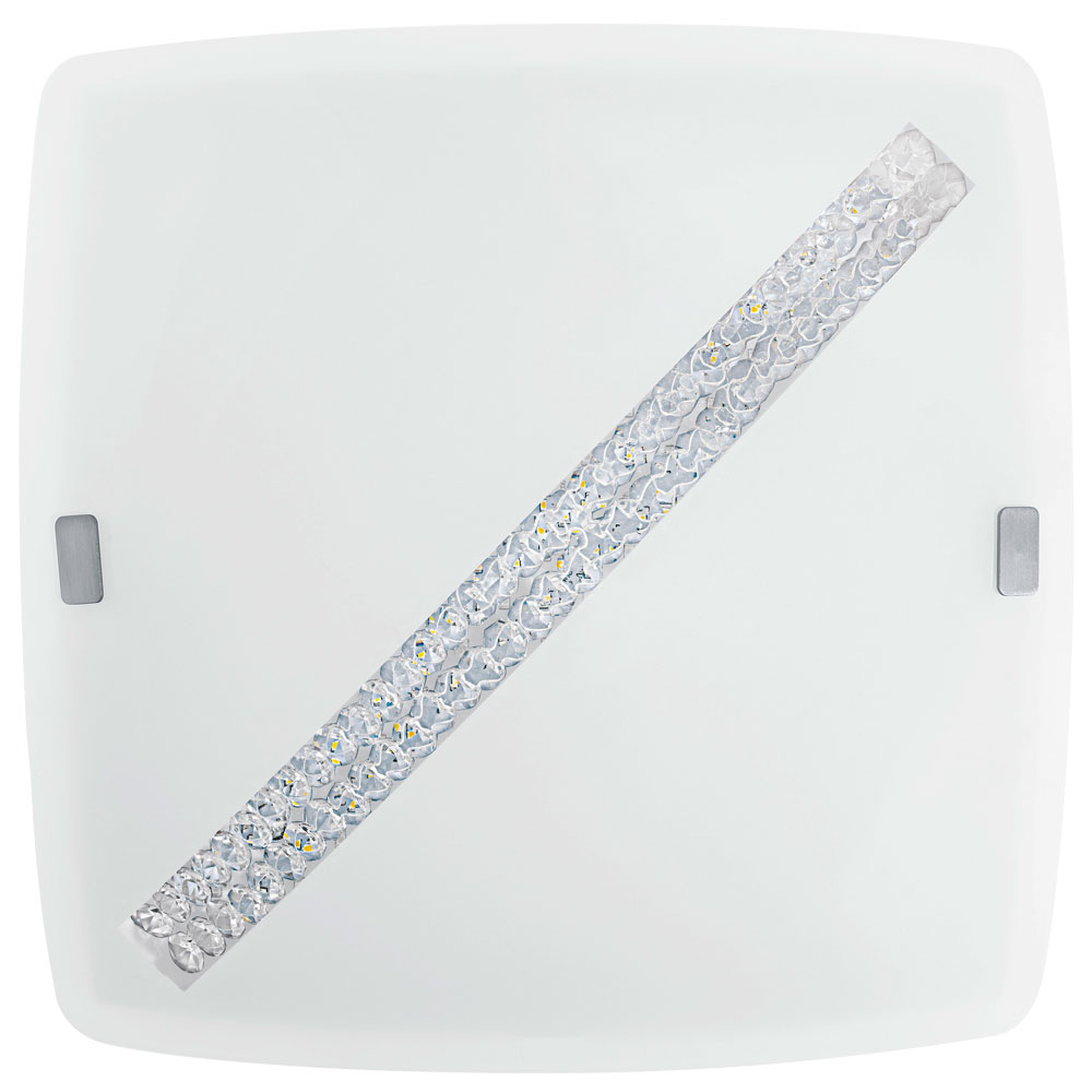 LED Deckenleuchte, Glas, Kristall-Dekor, L 34 cm von Eglo