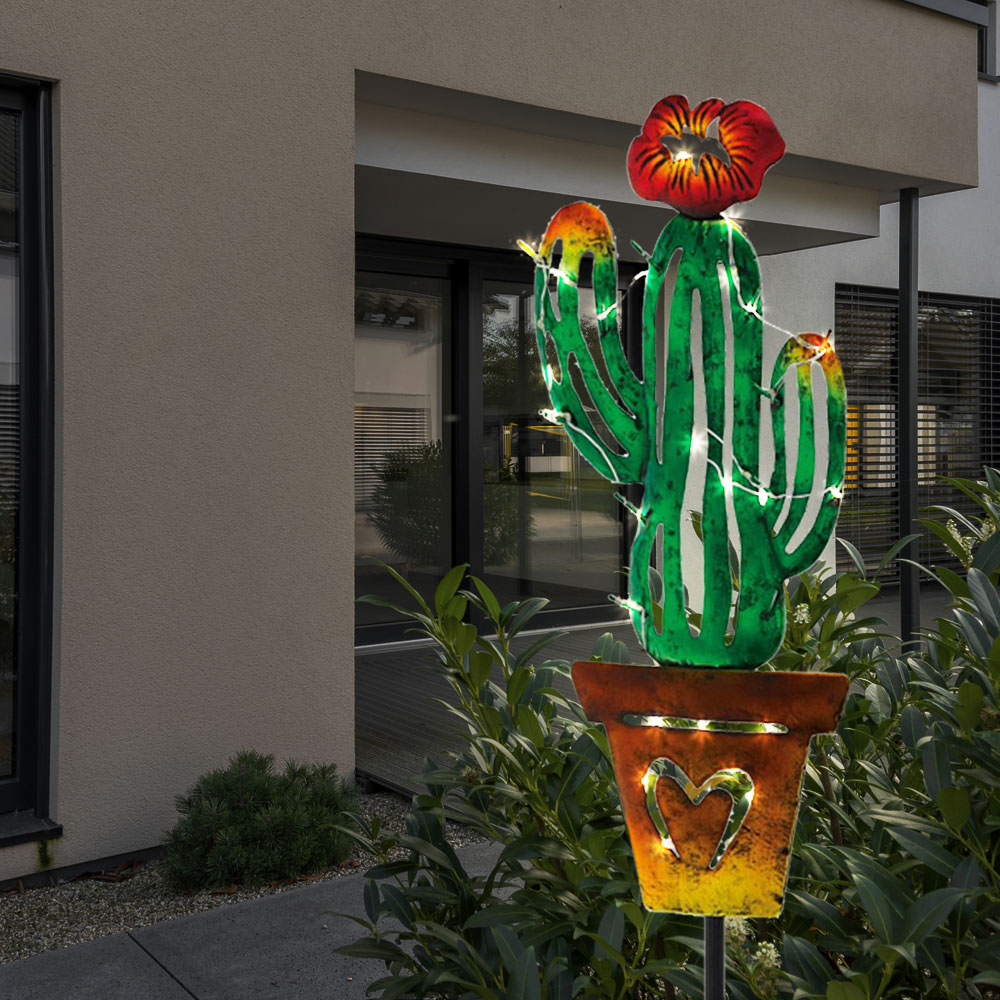 LED Solar Steckleuchte, Kaktus, bunt, H 80 cm von Eglo