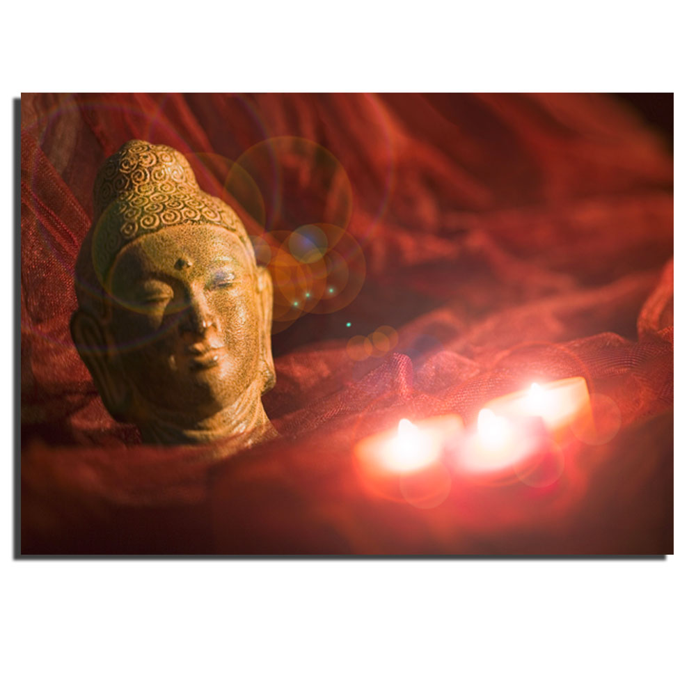 LED Wandbild, Buddha mit Kerzen, L 45 cm von Eglo