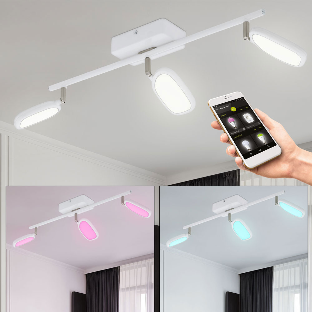 Smart RGB LED Deckenstrahler, dimmbar, App Steuerung, L 59cm von Eglo