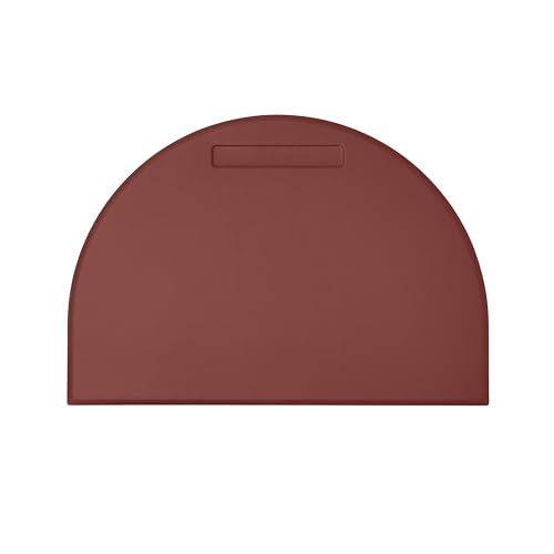 Eglooh - Diana - Schreibtischunterlage aus Leder Bordeaux Rot cm 80x50 - Mit halbrunder Form, Stiftfach und Handwerkliche Nähte - Made in Italy von Eglooh