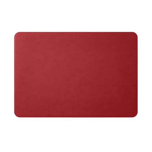 Eglooh - Herms - Schreibtischunterlage aus Leder Hellrot cm 65x45 - Handwerkliche Nähte und abgerundeten Kanten - Made in Italy von Eglooh