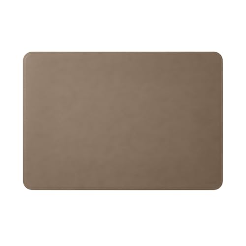Eglooh - Herms - Schreibtischunterlage aus Leder Taubengrau cm 65x45 - Handwerkliche Nähte und abgerundeten Kanten - Made in Italy von Eglooh