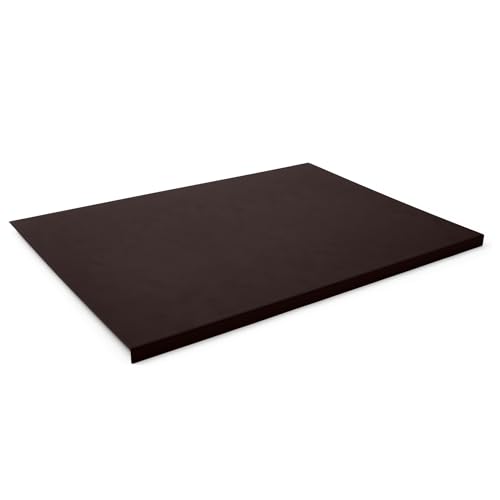 Eglooh - Talia - Gewinkelte Schreibtischunterlage Leder Dunkel Braun cm 90x60 - Modernes Design, Innenseele aus Stahl mit L-geformtem Vorderprofil und rutschfester Boden - Made in Italy von Eglooh