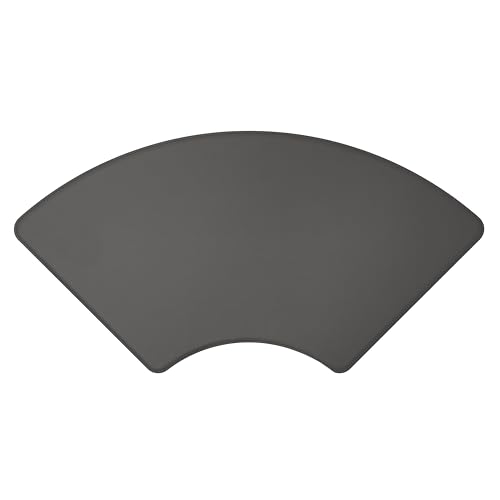 Eglooh - Ulisse - Schreibtischunterlage mit ergonomischem Design aus Leder Anthrazit Grau cm 80x42 - Handwerkliche Nähte und rutschfester Boden - Made in Italy von Eglooh