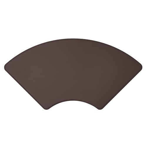 Eglooh - Ulisse - Schreibtischunterlage mit ergonomischem Design aus Leder Dunkel Braun cm 80x42 - Handwerkliche Nähte und rutschfester Boden - Made in Italy von Eglooh