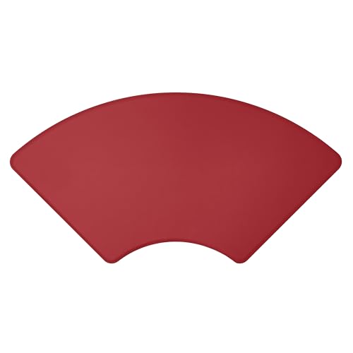 Eglooh - Ulisse - Schreibtischunterlage mit ergonomischem Design aus Leder Hellrot cm 80x42 - Handwerkliche Nähte und rutschfester Boden - Made in Italy von Eglooh