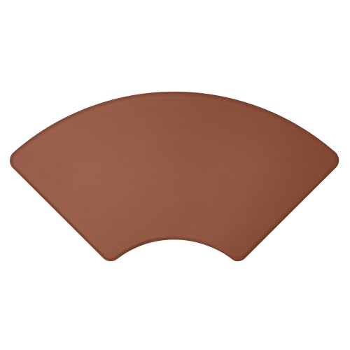 Eglooh - Ulisse - Schreibtischunterlage mit ergonomischem Design aus Leder Orange Braun cm 90x47 - Handwerkliche Nähte und rutschfester Boden - Made in Italy von Eglooh