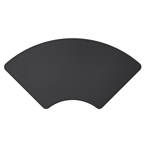 Eglooh - Ulisse - Schreibtischunterlage mit ergonomischem Design aus Leder Schwarz cm 80x42 - Handwerkliche Nähte und rutschfester Boden - Made in Italy von Eglooh