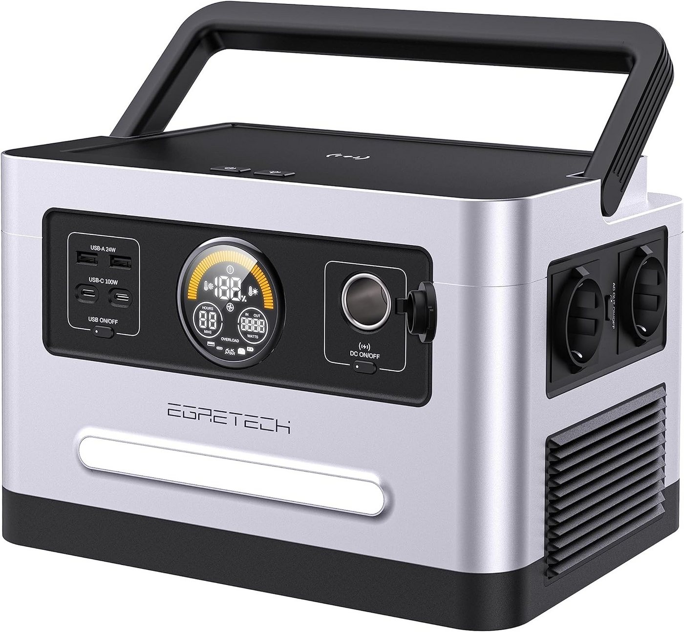 Egretech S1200W Powerstation 27000 mAh (1,2 V), 1200W Leistung und 999Wh Kapazität von Egretech