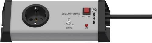 Ehmann 0217c01012a01 Steckdosenleiste mit Schaltuhr 1fach Grau, Schwarz Schutzkontakt 1St. von Ehmann