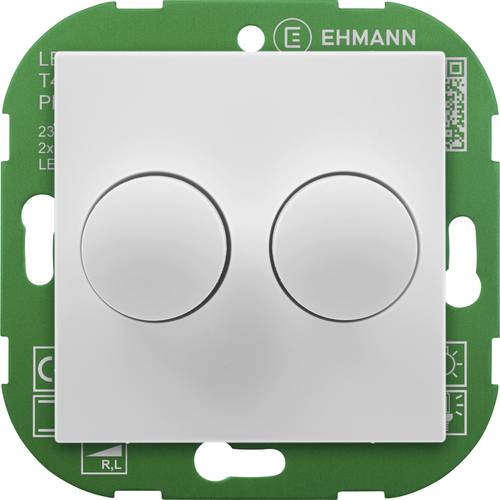Ehmann 4295x0700 Drehdimmer Geeignet für Leuchtmittel: LED-Lampe, Glühlampe, Halogenlampe Weiß (R von Ehmann