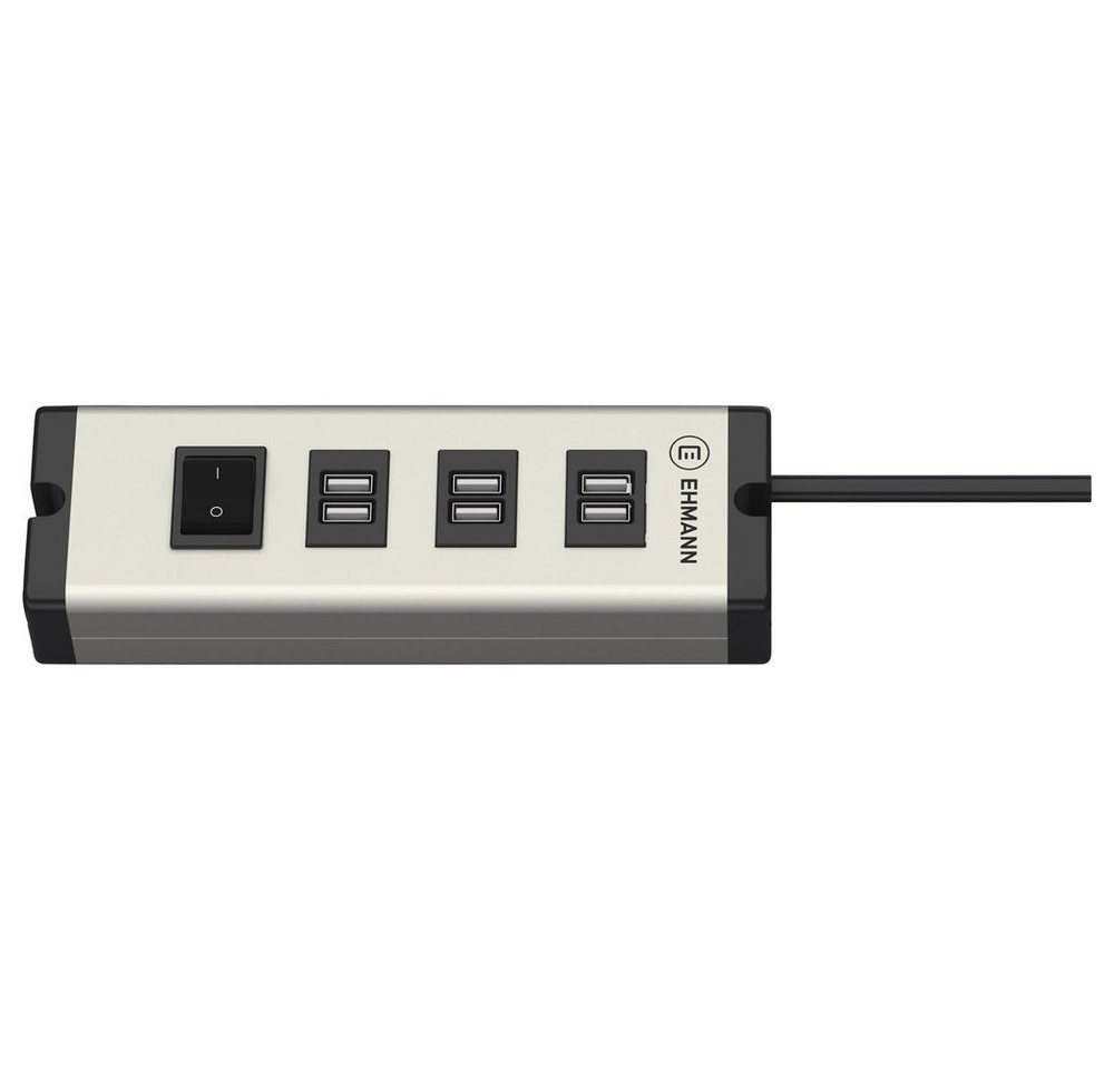 Ehmann Ehmann USB Multilader 6-Port 6,3 A USB Ladestation 6x USB-A USB PD Al USB-Ladegerät (USB Multilader 6-Port 6,3 A) von Ehmann