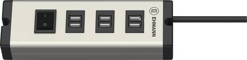 Ehmann USB Multilader 6-Port 6,3A USB-Ladestation Steckdose Anzahl Ausgänge: 6 x USB von Ehmann