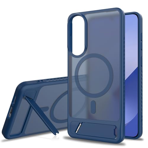 Eiavike Handyhülle für Samsung Galaxy S25 Edge 16,6 cm (6,65 Zoll), magnetische Schutzhülle für Magsafe mit Ständer, durchscheinende matte Rückseite, schlanke Stoßfängerabdeckung für Galaxy S25 Edge von Eiavike